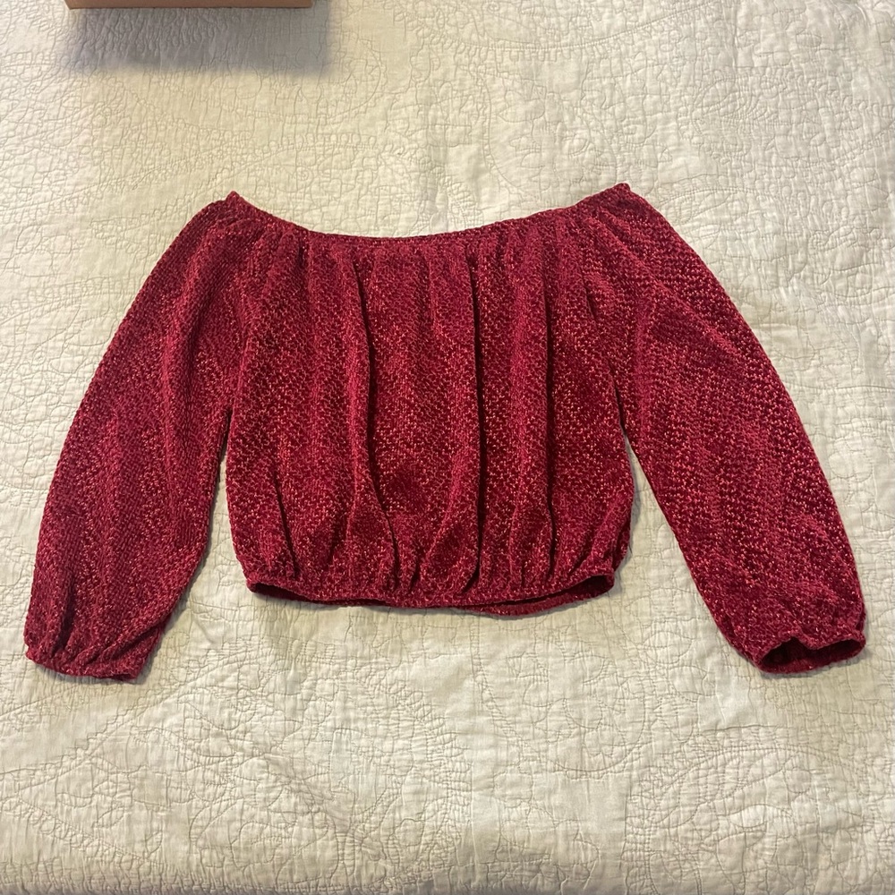 Fashion magazine, size S red top